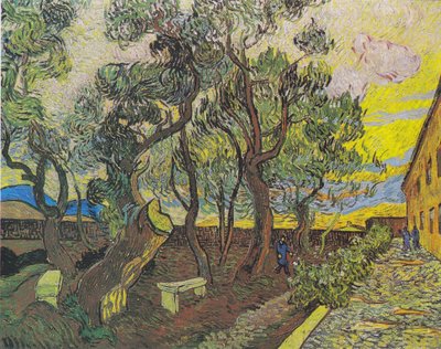 サンポール病院の庭園3 作： Vincent van Gogh